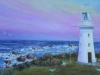 Lighthouse at Sunset - Jill Coulsell - Oil